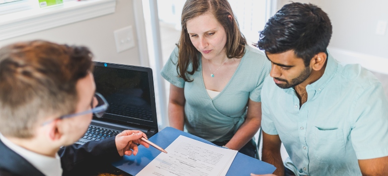 An agent selling Florida real estate to a couple