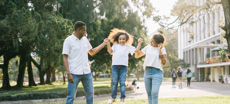 a family in a park