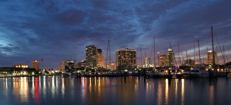 St Petersburg, FL at night