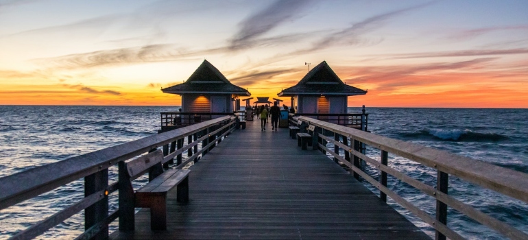 Pier at sunset in FLorida