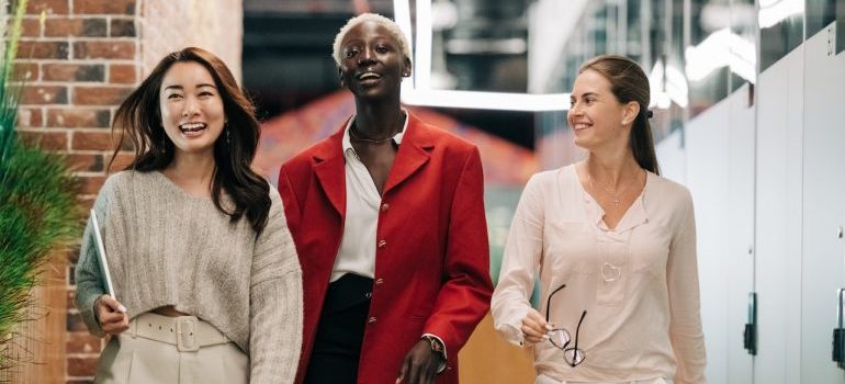 three businesswomen