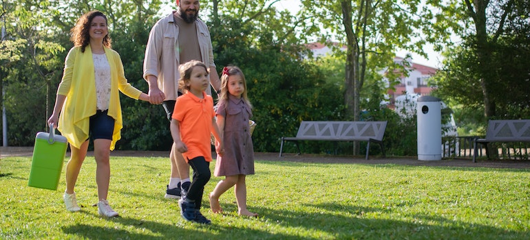 a family in park