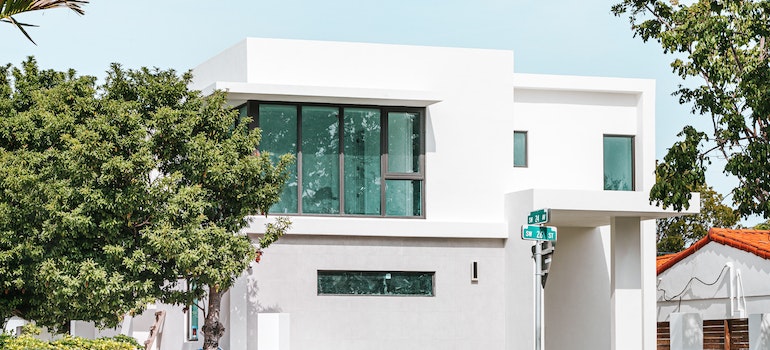 white modern house in Miami