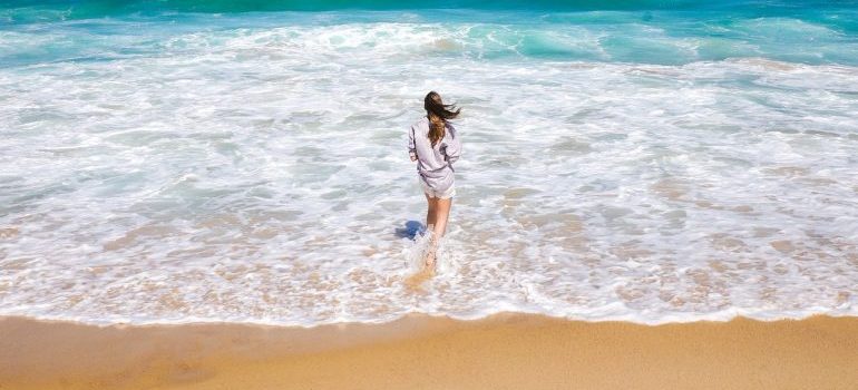 woman at the beach