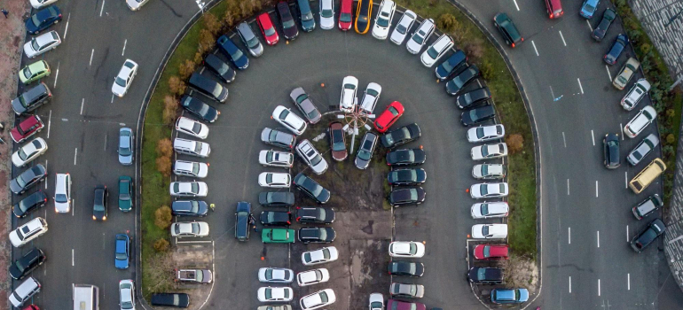a parking lot in suburban Florida