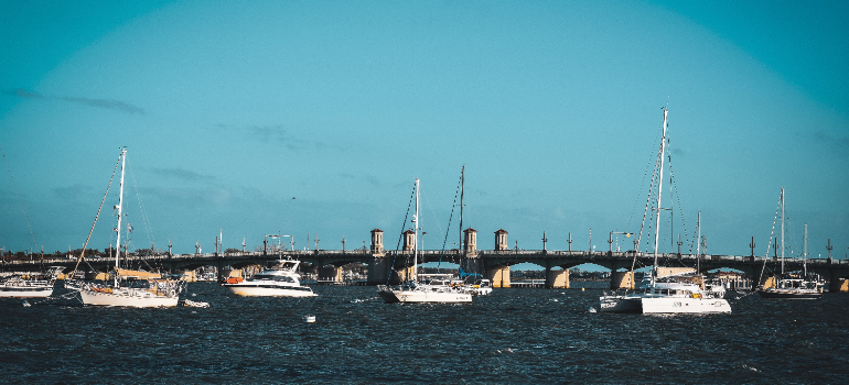 A view of the boats in St. Augustine. 