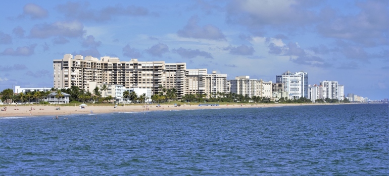Residential buildings in the neighborhood at the Pompano Beach